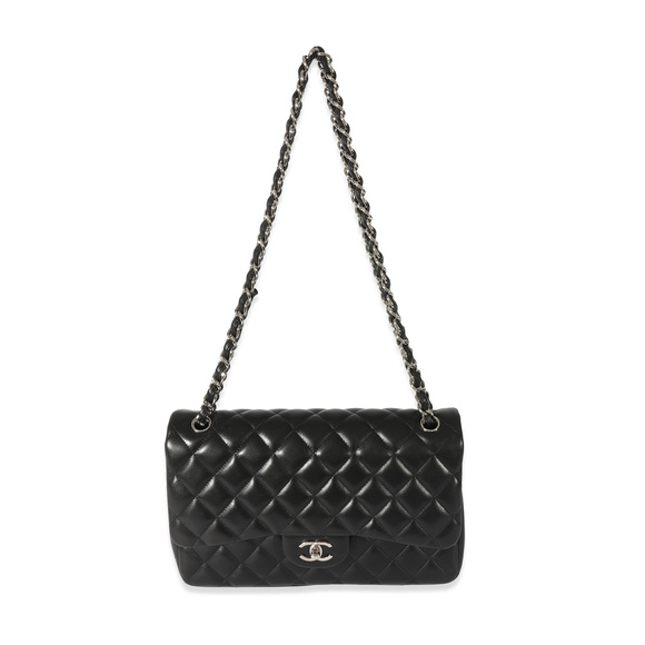 Chanel Black Quilted Lambskin Jumbo Classic Double Flap - Picture 2 of 7